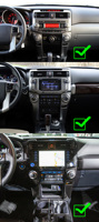 Lecteur multimédia de voiture Android, écran radio et navigation de style Tesla pour Toyota 4Runner 2010 - 2024, Apple Carplay stéréo