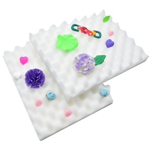Lot de 2 <span class=keywords><strong>tapis</strong></span> en mousse ondulée à 5/12 cavités pour la cuisson, le séchage et la fixation des fleurs en <span class=keywords><strong>sucre</strong></span>, outils pour gâteaux en fondant, moule à pâte, ustensile de pâtisserie - Product Image 4