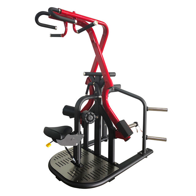 Iso-Lateral Cross Scissors Lat Pulldown Machine Plate Loaded Scissor Pull Back Commercial Gym Strength Training Equipment