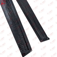 Z-ART M3 M4 Trockene Carbon-Seitenschweller für BMW F80 F82 F83 Prepreg Carbon-Seitenlippen für M3 M4 F80 F82 Lippen-Spoiler-Kit