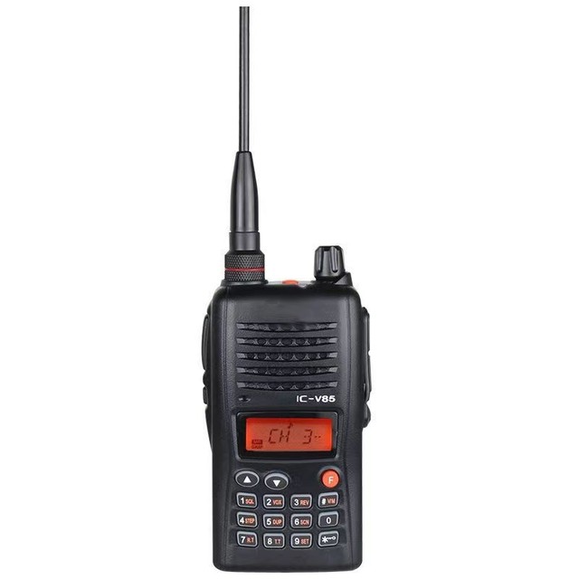 IC-V85 VHF/UHF Digital Mobile Radio Transceiver 8W 10KM Range IPX7 Water Resistant Handheld Two Way Radio 1000-1500mAh Battery