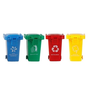 4 unids/set Mini basura puede juguetes camión latas contenedor de reciclaje del vehículo <span class=keywords><strong>Bin</strong></span> niños jugando Juguetes - Product Image 3