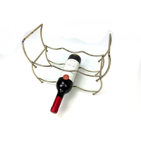Porte-bouteilles à vin en métal doré, support de bouteilles à vin sur comptoir, organisateur de rangement pour bouteilles à vin sur table, pour la cuisine, le bar, la décoration de la maison