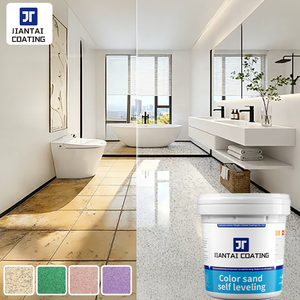 Revêtement de sol époxy auto-nivelant, utilisation intérieure et extérieure, peinture époxy auto-nivelante colorée au sable. - Product Image 1