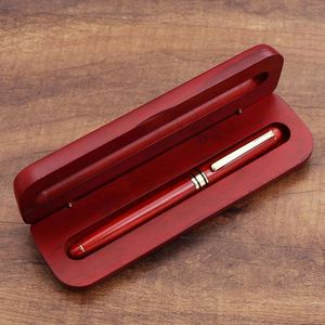 Stylo bille en métal avec étui, pointe d'encre 1,0 mm, logo personnalisé - Cadeau de la Saint-Valentin pour homme, stylo promotionnel - Product Image 6