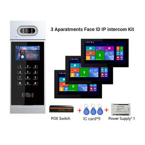 Profesional <span class=keywords><strong>3</strong></span> unidades <span class=keywords><strong>3</strong></span> apartamentos Sistema de <span class=keywords><strong>videoportero</strong></span> Multi-Apartamento hogar 2 vías Audio Video intercomunicador <span class=keywords><strong>Kit</strong></span> 7 pulgadas cara táctil - Product Image 1