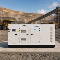 Groupe électrogène silencieux Guangzhou Standby 360 kW 450 kVA, marque Perkins et alternateur Stamford, puissance de pointe 400 kVA, expédition rapide