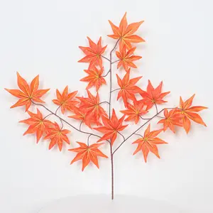 SGS certificated colourful artificial green leaves fake maple leaf for big tree