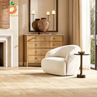 Fauteuil rembourré au design classique, chaise simple avec dossier incurvé, chaise de salon, siège ultra-épais, canapé pour hall d'hôtel