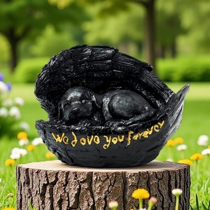 Cross-border Special <b>Angel</b> Dog Tombstone Memorial <b>Guardian</b> Ornament Courtyard Garden Pet Statue Resin Craft Decoration Artistic - Product Image 1