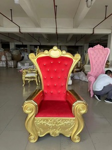 <span class=keywords><strong>เก้าอี้</strong></span>ไม้สไตล์ราชวงศ์สำหรับโรงแรมเก้าอี้โถงสีแดงและสีทองสไตล์ยุโรป - Product Image 3