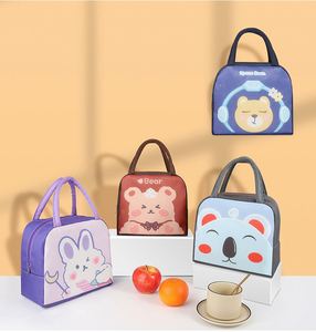 กระเป๋าเก็บอุณหภูมิสำหรับใส่อาหารกลางวันน่ารักแบบขายส่ง กระเป๋าเก็บความร้อนสำหรับนักเรียน กระเป๋าเก็บความเย็นแบบมีฉนวนอลูมิเนียมฟอยล์ น้ำหนักเบา กระเป๋าใส่อาหารกลางวันลายการ์ตูนสำหรับเด็ก - Product Image 2