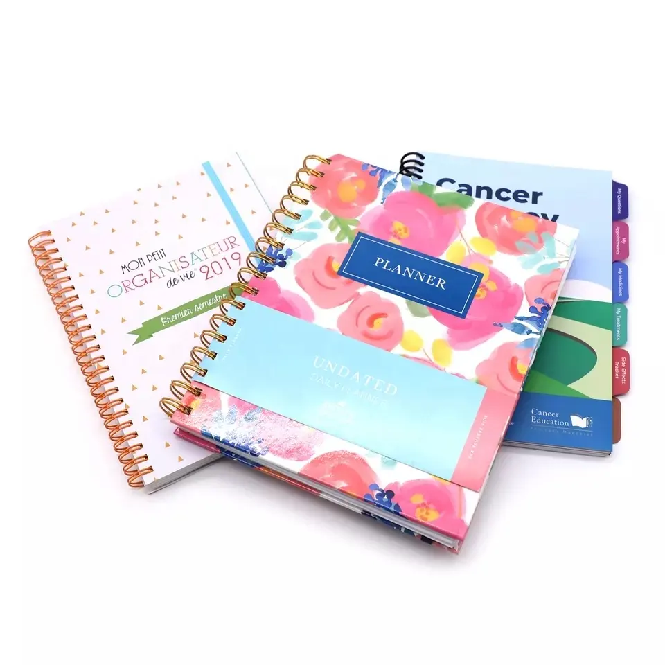 Promotional advertising activities Custom logo printing spiral notebook with hardcover