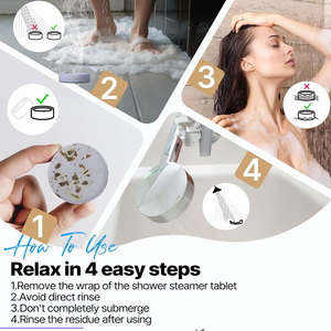 Vaporizadores de Ducha Cuadrados Naturales con Aceites Esenciales de Eucalipto, Sal de Baño y Hierbas Secas, Personalizables con Marca Privada - Product Image 6
