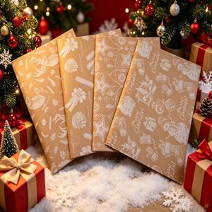 <b>Christmas</b> <b>Kraft</b> <b>Wrapping</b> <b>Paper</b> Various Sizes Biodegradable Gift Packaging <b>Paper</b> - Product Image 1