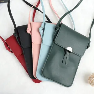 OEM 1 Pc Mujeres Touch Screen Bag Teléfono celular Smartphone Wallet Leather Shoulder Strap Bag