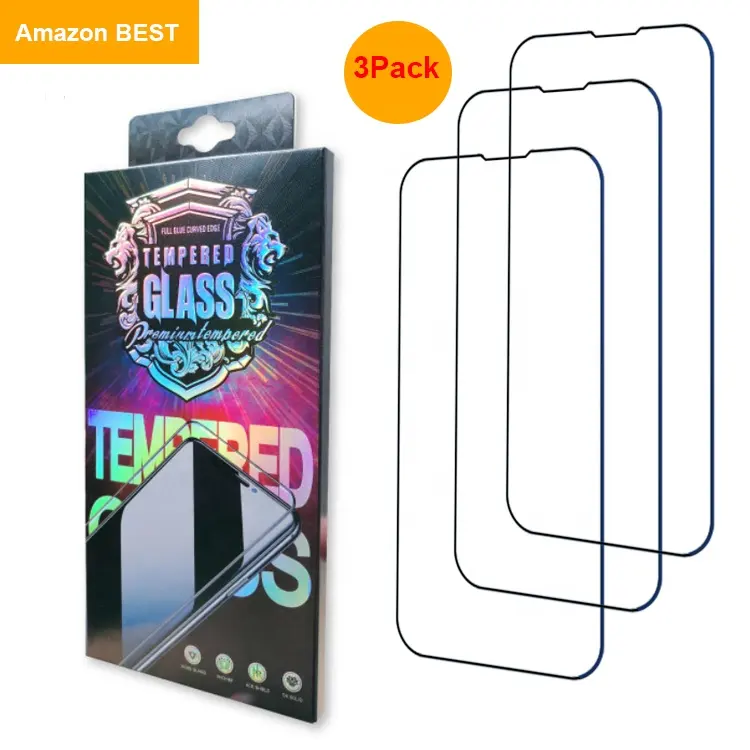 Amazon 3Pack 9H Anti Shock for Iphone 14 Plus Tempered Glass Screen Protector