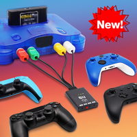 Adaptateurs de manette sans fil Connecteurs pour Nintendo 64 pour N64 Adaptateurs de manette de jeu 4 en 1 Convertisseurs