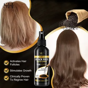 Produtos de marca própria para perda de cabelo, tratamento anti-frizz, spray para crescimento de cabelo, água de arroz preto Chebe