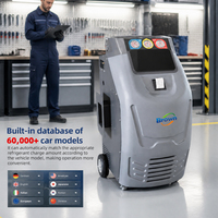Machine de récupération de réfrigérant AC à double circuit R134a R1234yf, 2 cylindres, entièrement automatique, unité de recharge et de recyclage pour toutes les voitures