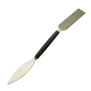批发中国双面抹刀碳钢抹灰抹泥刀与红色塑料把柄小抹泥刀 - Product Image 1