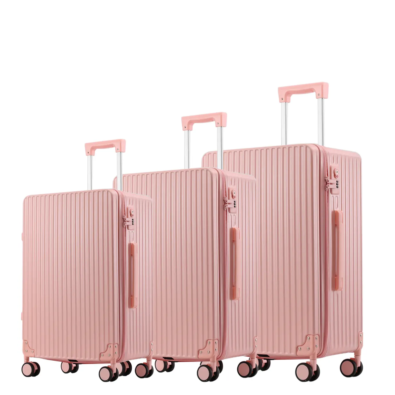 2023 new fashion hard side bagages de voyage carry on luggage with wheels Koffer shallow opening suitcase sets