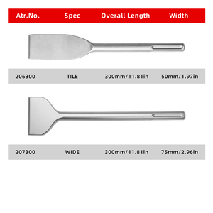 औद्योगिक ग्रेड s स्टेनलेस स्टील टिप और स्टील हैंडल के साथ कंक्रीट पत्थर की राजमिस्त्री दीवार के लिए - Product Image 2