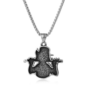 Yunnique – collier avec pendentif chat en acier inoxydable, Style rétro Punk, bijoux à la mode pour hommes, chaîne de 60cm, couleur argent - Product Image 3