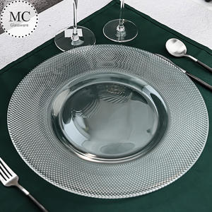 Placas de cargador de placa inferior de vidrio de nueva tendencia para fiestas bodas diseño estilo europeo seguridad - Product Image 5