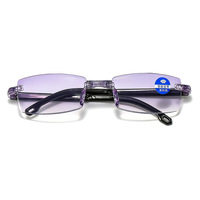 Lunettes de lecture classiques anti-lumière bleue, nouvelle monture pliable sans cadre, portables et réglables, vente en gros pour hommes et femmes