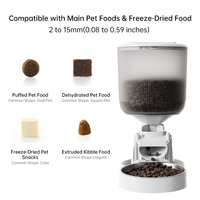 Distributeur automatique de nourriture pour animaux de compagnie, distributeur intelligent de nourriture pour animaux, 3,7 L, programmable, contrôle par application, double alimentation, enregistrement vocal, plastique
