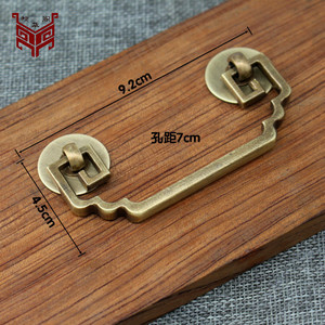 Chinese Style Antique Bronze Drawer Handle Bar Shape Solid <b>Copper</b> Furniture Accessory Durable - Product Image 5