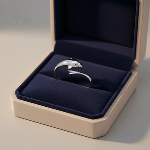 UM JEWELRY Women's Vintage Fashion <b>Cat</b> Ears Silver Plated Ring Invisible Setting for Engagement Wedding Party Anniversary <b>Gifts</b> - Product Image 5