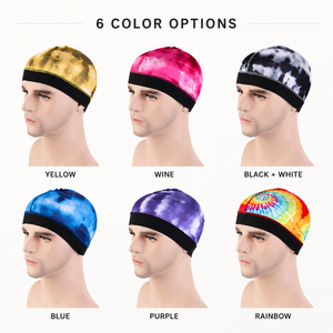 Batik-Totenkopfmütze Hersteller Unisex Elastische Kuppelmütze Seidig Glänzende Kopfbedeckung OEM ODM Private Label Großhandel - Product Image 4