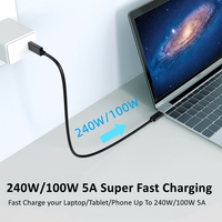 Câble Usb-if certifié Usb4 8K vidéo 40gbps données 5A 240W 100W Pd charge rapide câble Usb C 4.0