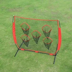 Filet de football portable de haute qualité de 6ft * 6ft filet de football pliable avec 5 poches