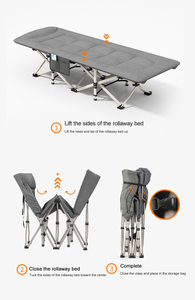 Tùy Chỉnh Chất Lượng Cao Plegable Di Động Ngoài Trời Du Lịch Vườn Cắm Trại Lều Cot Duy Nhất Sang Trọng Gấp Giường Với Mang Theo Túi - Product Image 3