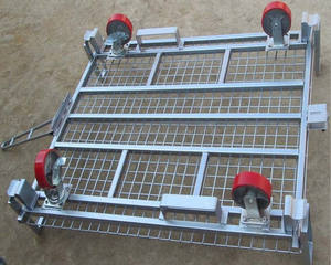 مستودع * من من المعدن المجلفن * + المناولة ، أقفاص شبكية من أسلاك الفولاذ قابلة للطي في مستودع صناعي معدني مجلفن - Product Image 2