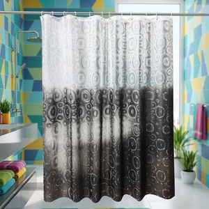 Ventes directes d'usine, meilleur prix, rideaux <span class=keywords><strong>de</strong></span> <span class=keywords><strong>douche</strong></span> imperméables européens à motifs naturels avec 12 crochets en C - Product Image 3