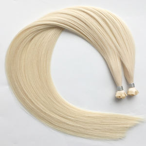 Prix de gros Haiyi <span class=keywords><strong>Cheveux</strong></span> humains vierges russes double trame à pointe plate, confortables, peu apparents et sans nœuds - Product Image 1