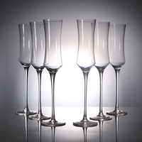 Ensemble de verres à champagne classiques faits à la main en cristal pour une utilisation multiple lors des fêtes, verres à vin et flûtes reproduits