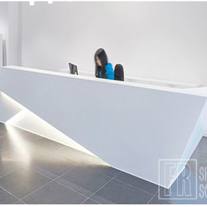 <span class=keywords><strong>Bianco</strong></span> lucido di lusso anteriore moderna scrivania reception ufficio display A LED farmacia reception contatore - Product Image 1