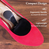 Arbres à chaussures en mousse avec poignée pour talons hauts pour femmes, insert de voyage à bout rond pour forme de chaussure et protection contre les plis