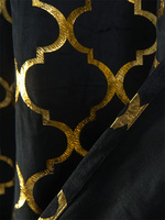 Rideaux occultants de luxe européens élégants pour salon, imprimés à chaud, avec cantonnières, personnalisés par Bindi Factory