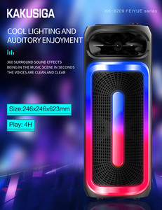 Altavoz <span class=keywords><strong>Karaoke</strong></span> KAKUSIGA con Luz LED de Llama, Altavoz Inalámbrico para Fiestas, Altavoz de Gran Potencia para Exteriores - Product Image 2