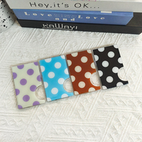 Porte-cartes à pois - un porte-cartes mignon, style Instagram, pour cartes de repas et cartes d'accès pour étudiants.