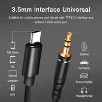 Câble audio auxiliaire personnalisé en spirale PU de 1,5 m, type C vers prise jack 3,5 mm, transfert sonore pour haut-parleur de voiture, écouteurs et téléphone portable