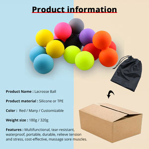 123sports新しいホットセールカスタムシリコンラクロスボール弾性ラバーポイントセラピーピーナッツヨガローラーマッサージボール卸売 - Product Image 6