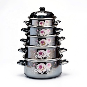 Juego <span class=keywords><strong>de</strong></span> <span class=keywords><strong>Ollas</strong></span> <span class=keywords><strong>de</strong></span> Cocina <span class=keywords><strong>de</strong></span> <span class=keywords><strong>Porcelana</strong></span> Esmaltada <span class=keywords><strong>de</strong></span> Buen Diseño, 16 18 20 22 24 26, Juego <span class=keywords><strong>de</strong></span> Cacerolas Esmaltadas <span class=keywords><strong>de</strong></span> Buen Diseño - Product Image 3