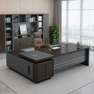 Wood Design Office Furniture MDF Home Executive Modern L Shaped CEO Office Table